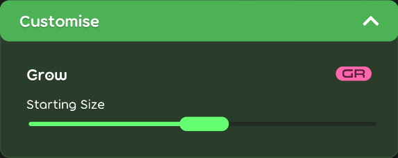Grow customisation options in the game client