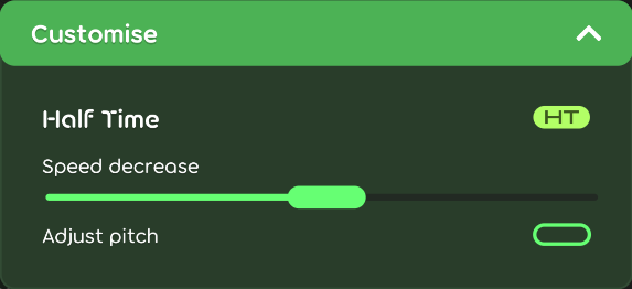 游戏客户端中 Half Time 模组的自定义设置