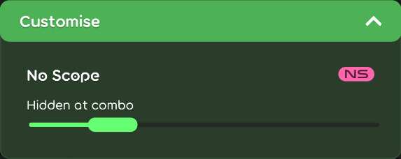 游戏客户端中 No Scope 模组的自定义设置