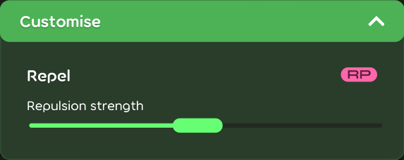 Repel customisation options in the game client